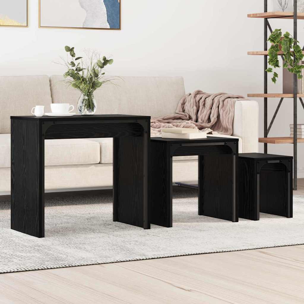 Kava Stol 3 kom. Crni hrast 60 x 35 x 56 cm Konstruirano drvo