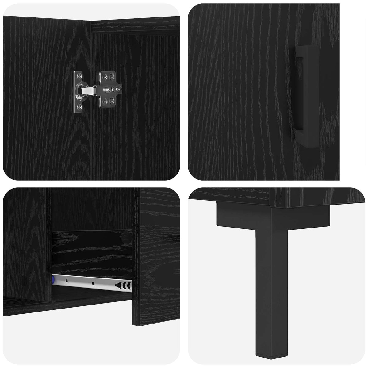 Kreveta Crni hrast 100 x 36 x 60 cm Konstruirano drvo