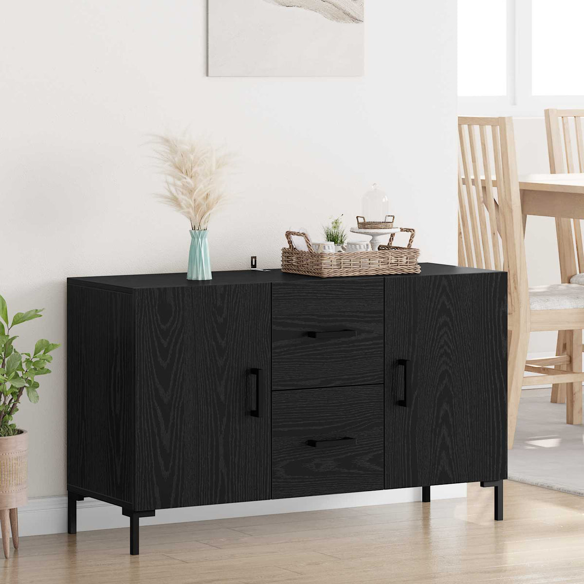 Kreveta Crni hrast 100 x 36 x 60 cm Konstruirano drvo