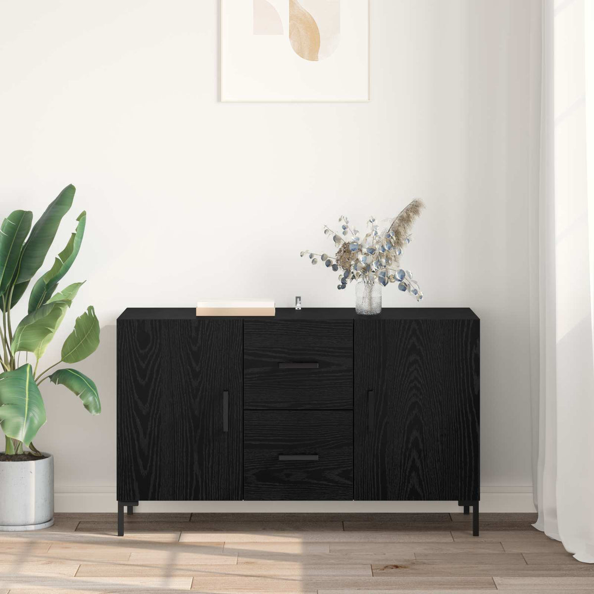 Kreveta Crni hrast 100 x 36 x 60 cm Konstruirano drvo