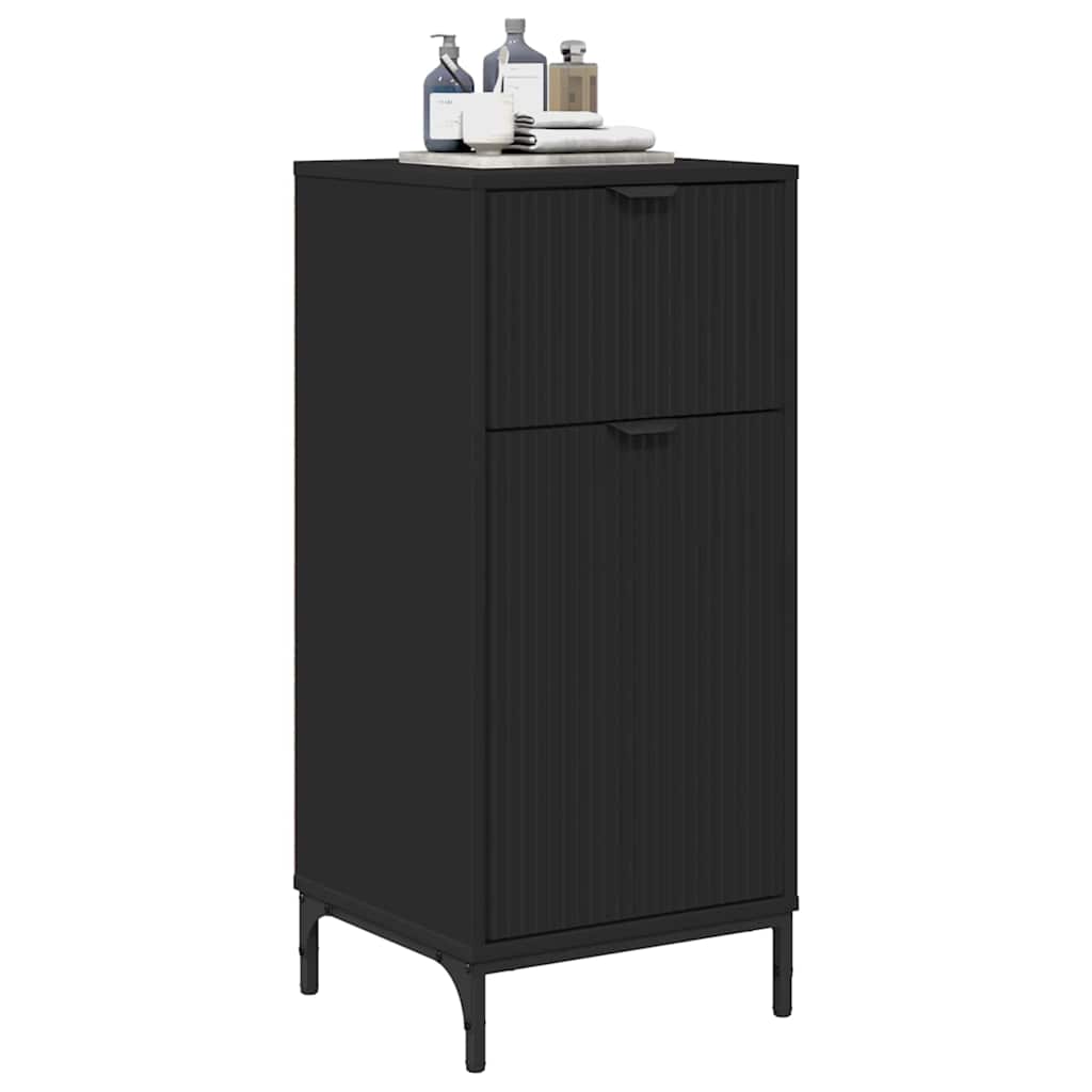 Kupaonski ormar s ladicama s pohranom Crna 39,5 x 36 x 88 cm