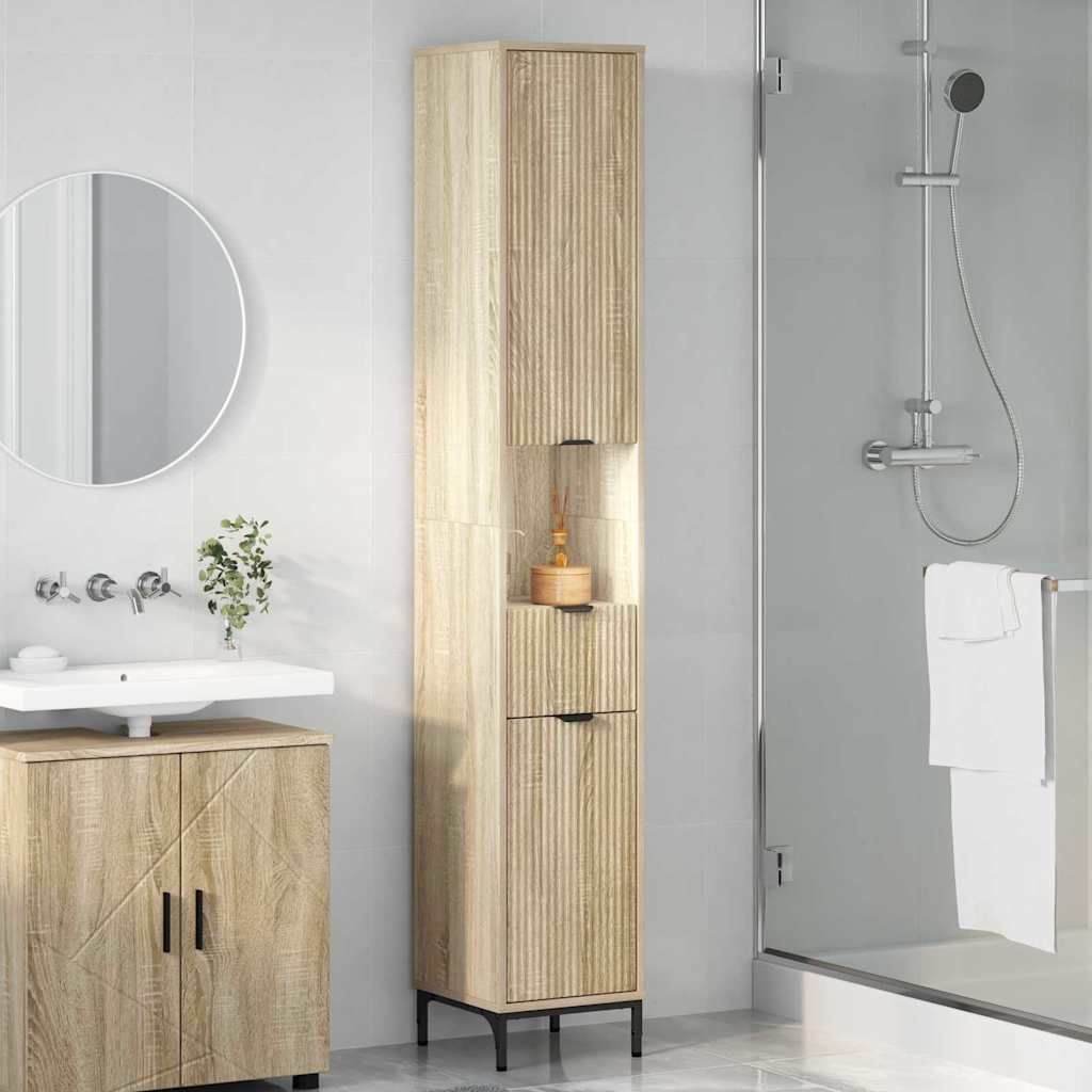 Kupaonski ormar s ladicama Sonoma hrast 31,5 x 33 x 190 cm