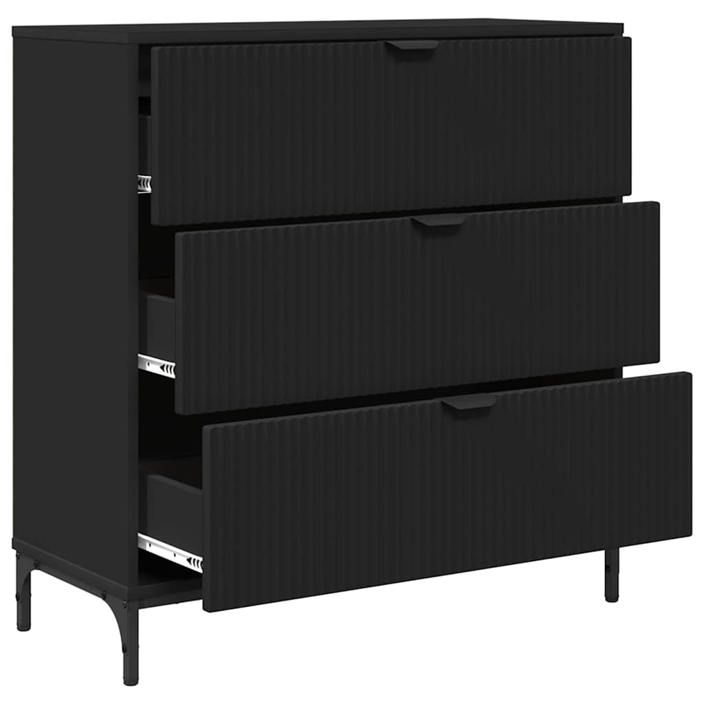 Kreveta s ladicama Crna 79,5 x 33 x 82 cm Konstruirano drvo