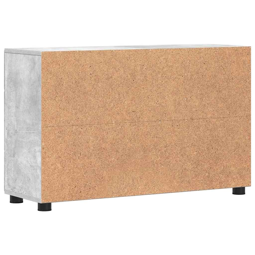 Kreveta s policom FLORIN Betonski sivi 88,5 x 30,5 x 55,5 cm