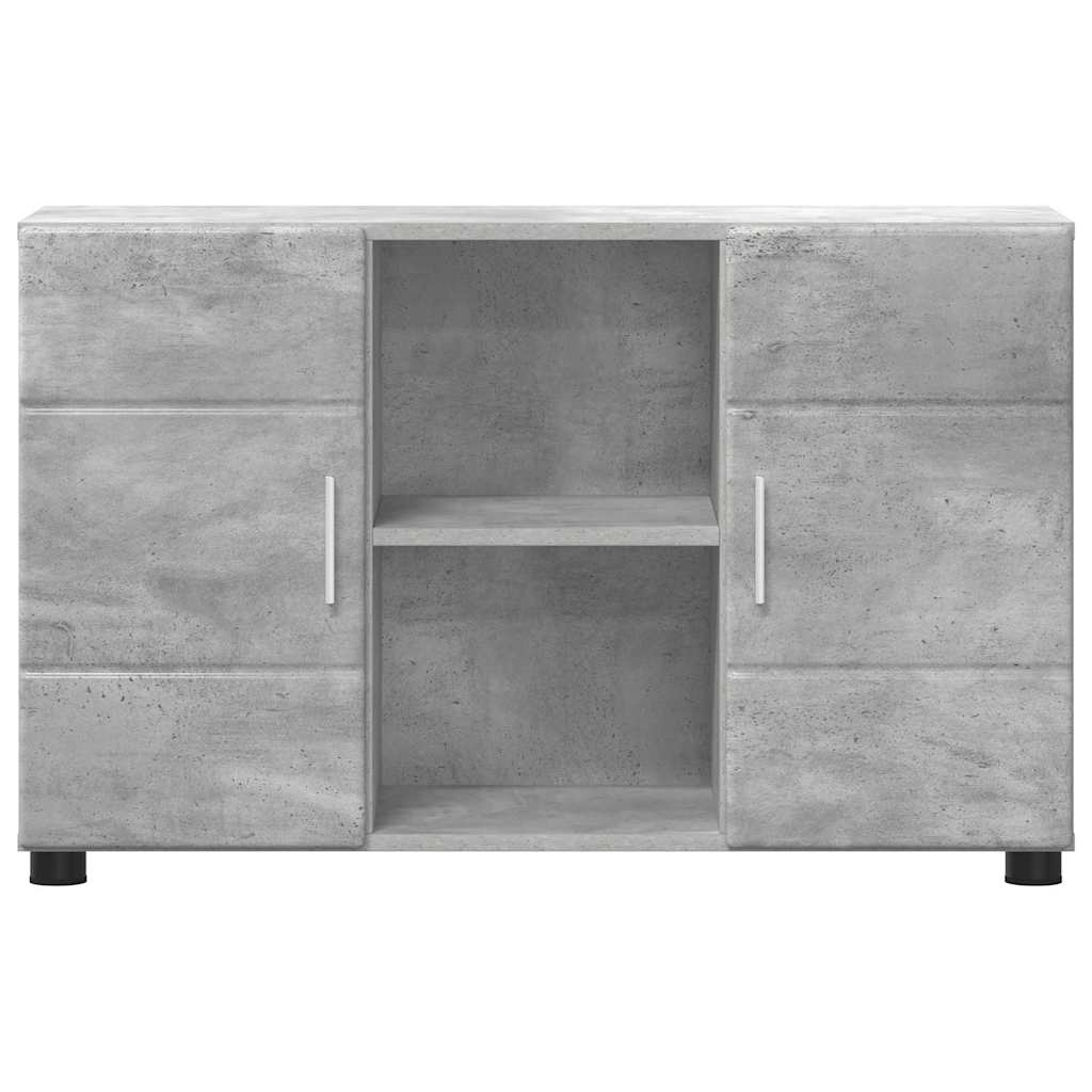 Kreveta s policom FLORIN Betonski sivi 88,5 x 30,5 x 55,5 cm