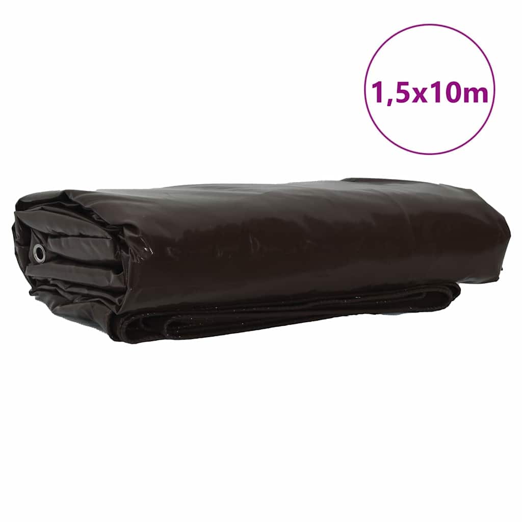 Cerada 650g / m² Smeđa 1,5 x 10 m Platno s PVC premazom