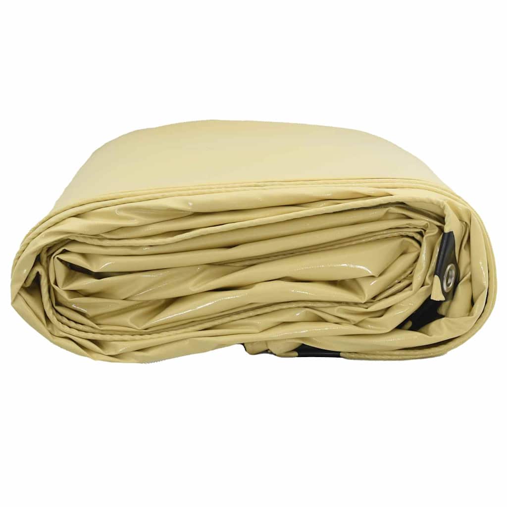 Cerada 650g / m² Bež 5 x 6 m Platno s PVC premazom