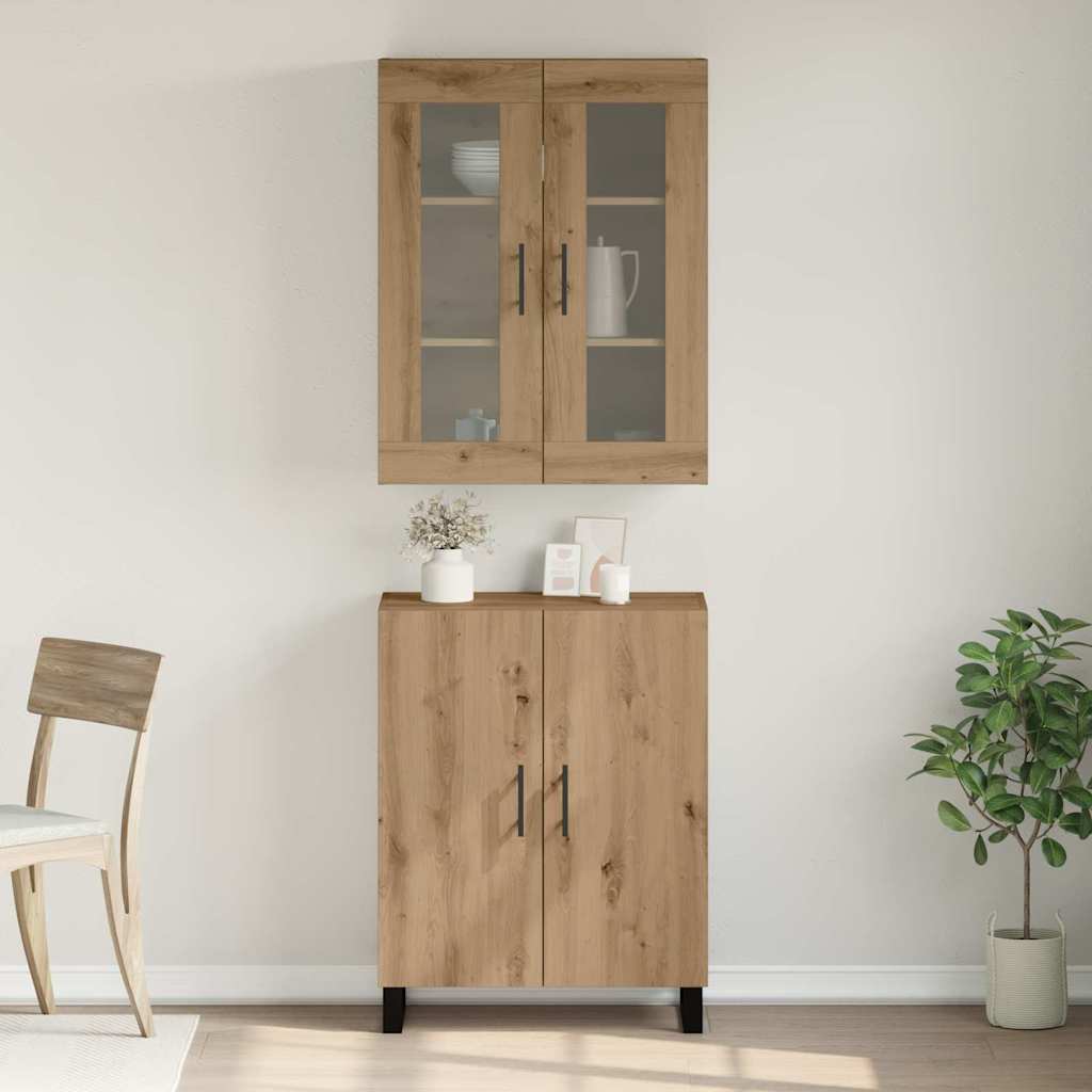 Highboard 2 pcs hrast artisan Konstruirano drvo