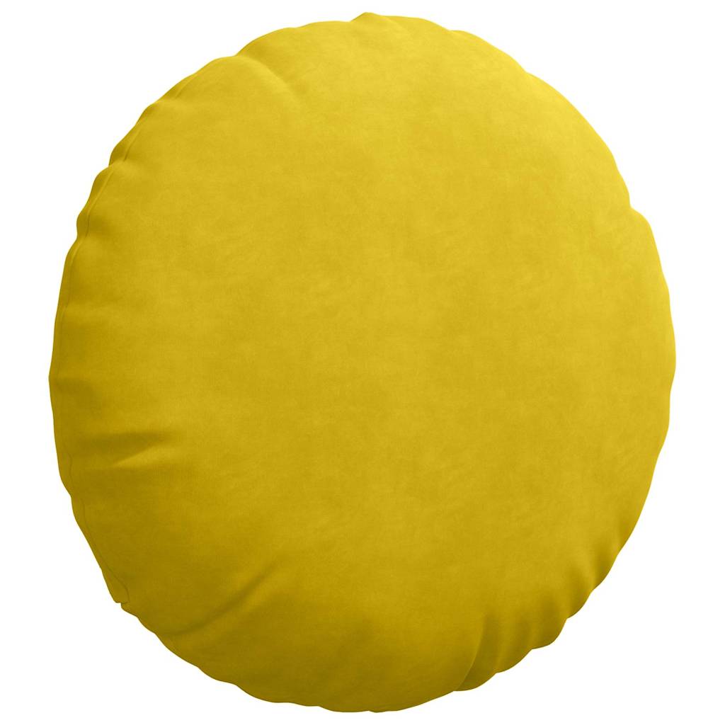 Jastučići za sjedenje 2 pcs Žuta Ø60 x 21 cm Baršun