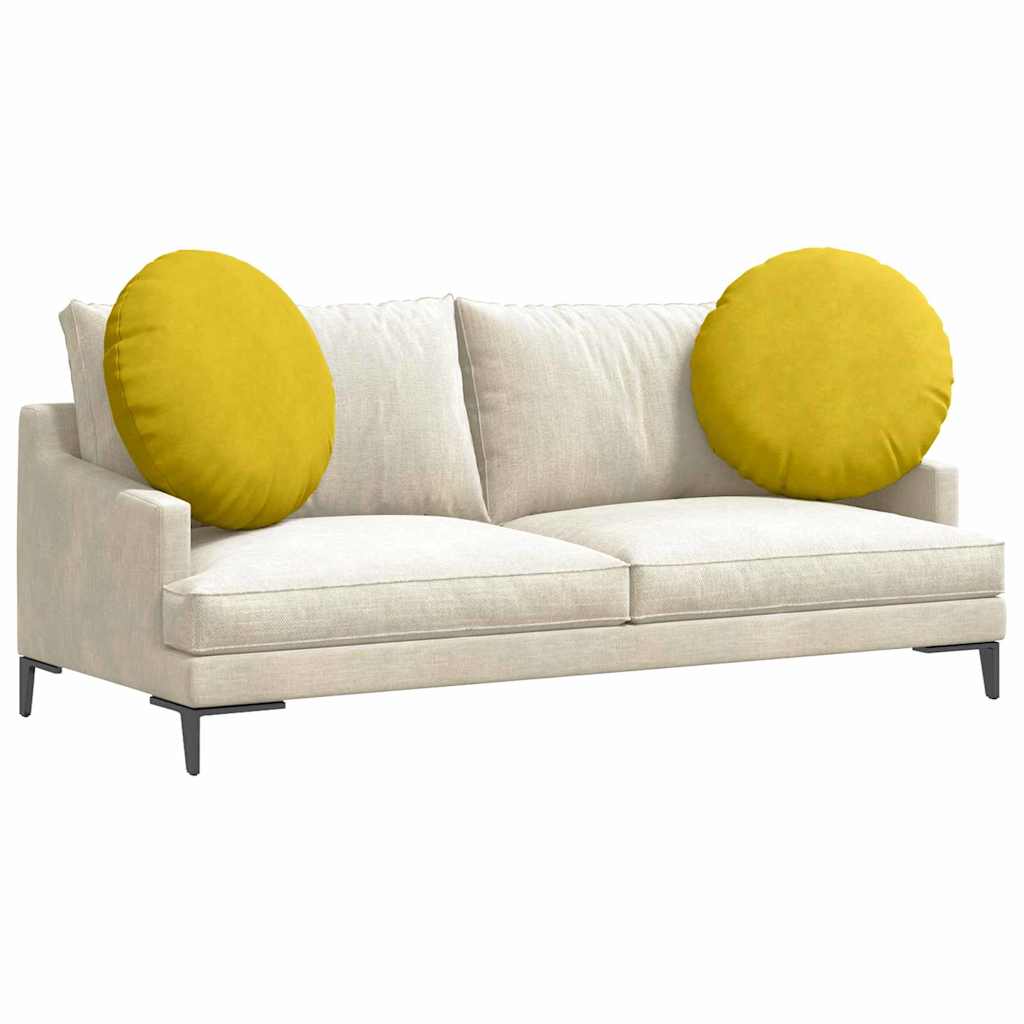 Jastučići za sjedenje 2 pcs Žuta Ø60 x 21 cm Baršun