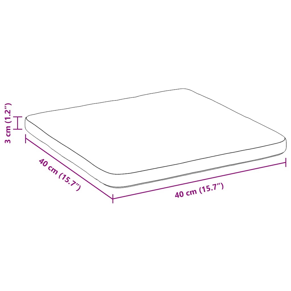 Jastučići za sjedenje 4 pcs Crvena 40 x 40 x 3 cm tkanina