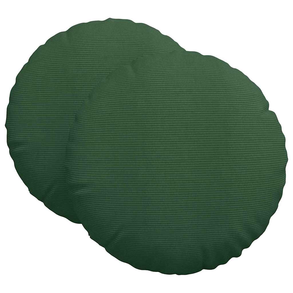 Jastučići za sjedenje 2 pcs Tamnozelena Ø60 x 21 cm