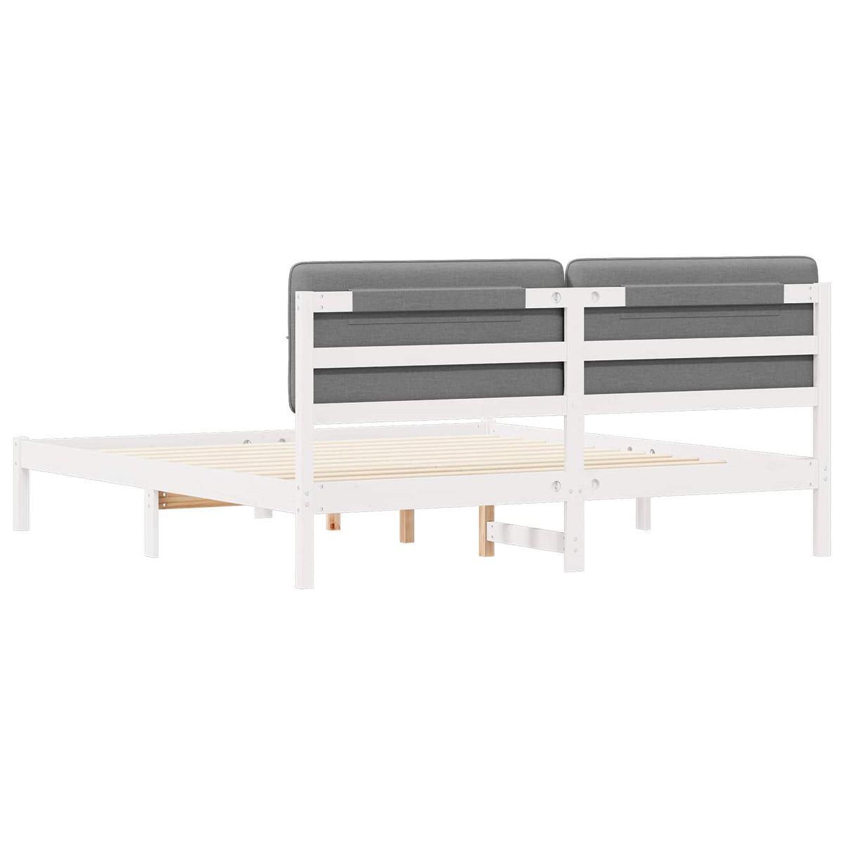 Krevetni okvir s tapiciranim uzglavljem Svijetlo siva Svjetlosiva 205.5 x 185.5 x 84.5 cm