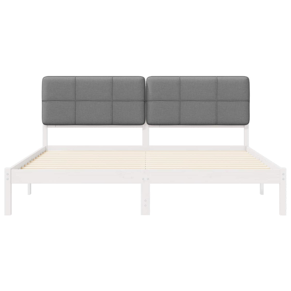 Krevetni okvir s tapiciranim uzglavljem Svijetlo siva Svjetlosiva 205.5 x 185.5 x 84.5 cm