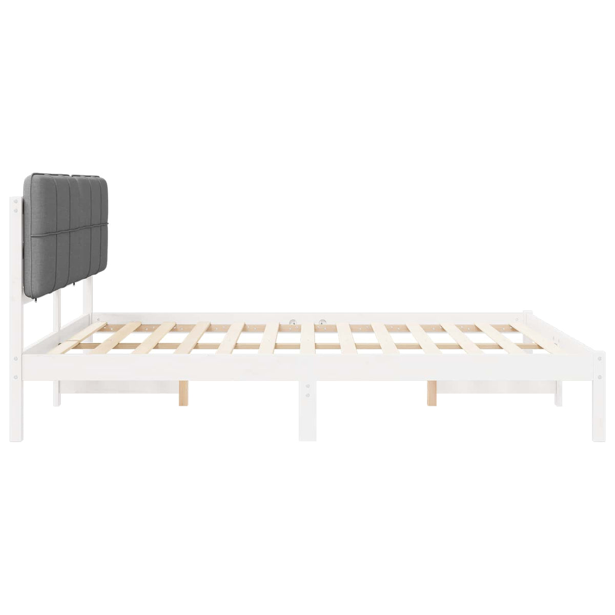 Krevetni okvir s tapiciranim uzglavljem Svijetlo siva Svjetlosiva 205.5 x 185.5 x 84.5 cm