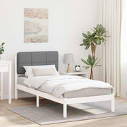 Krevetni okvir s tapiciranim uzglavljem Svijetlo siva Svjetlosiva 205.5 x 105.5 x 84.5 cm