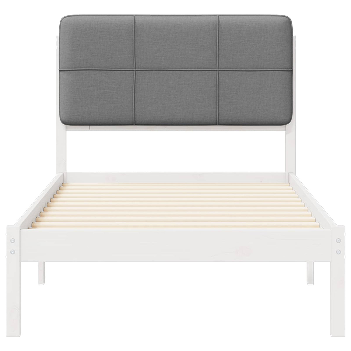 Krevetni okvir s tapiciranim uzglavljem Svijetlo siva Svjetlosiva 205.5 x 105.5 x 84.5 cm