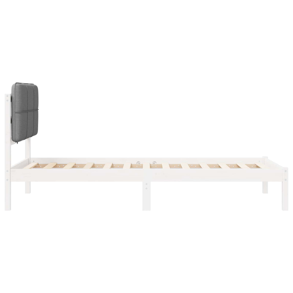 Krevetni okvir s tapiciranim uzglavljem Svijetlo siva Svjetlosiva 205.5 x 105.5 x 84.5 cm