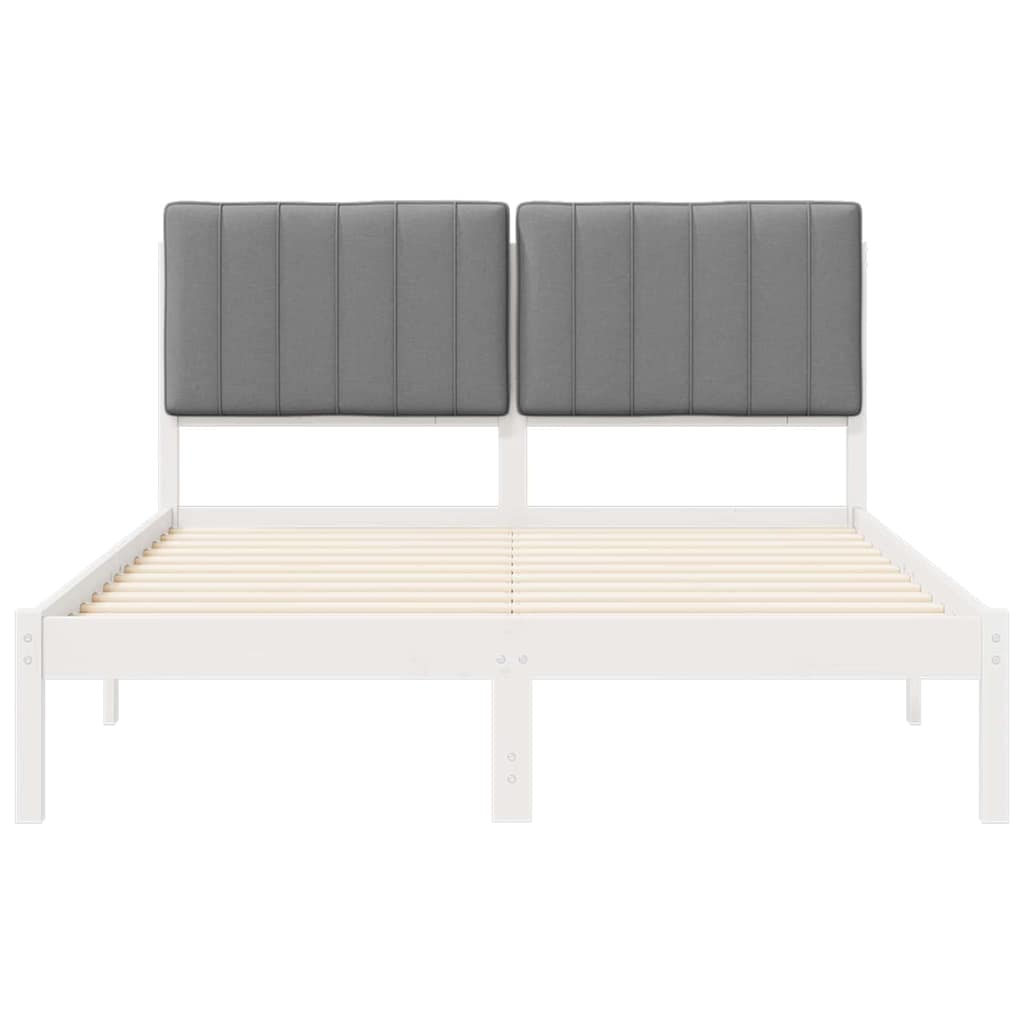 Krevetni okvir s tapiciranim uzglavljem Svijetlo siva Svjetlosiva 205.5 x 145.5 x 84.5 cm