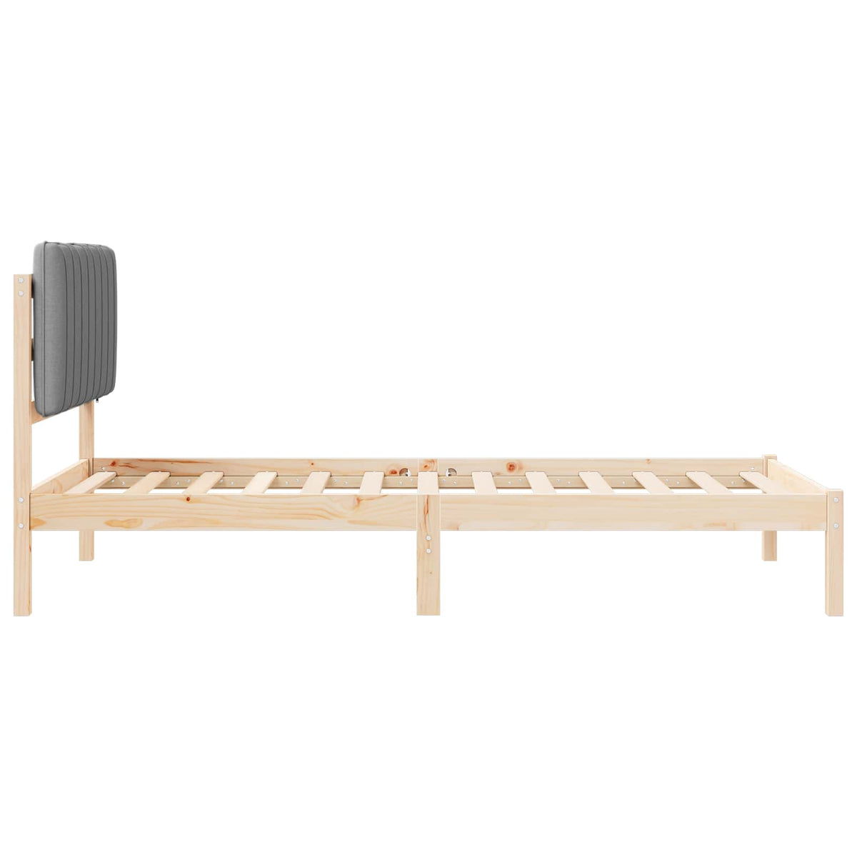 Krevetni okvir s tapiciranim uzglavljem Svijetlo siva Svjetlosiva 205.5 x 105.5 x 84.5 cm