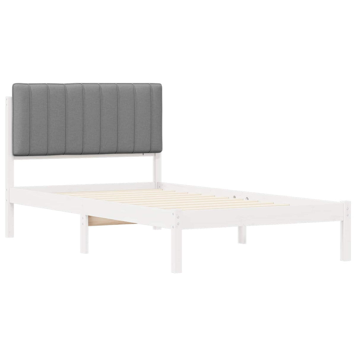 Krevetni okvir s tapiciranim uzglavljem Svijetlo siva Svjetlosiva 205.5 x 105.5 x 84.5 cm