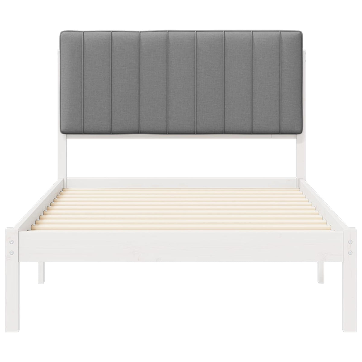 Krevetni okvir s tapiciranim uzglavljem Svijetlo siva Svjetlosiva 205.5 x 105.5 x 84.5 cm