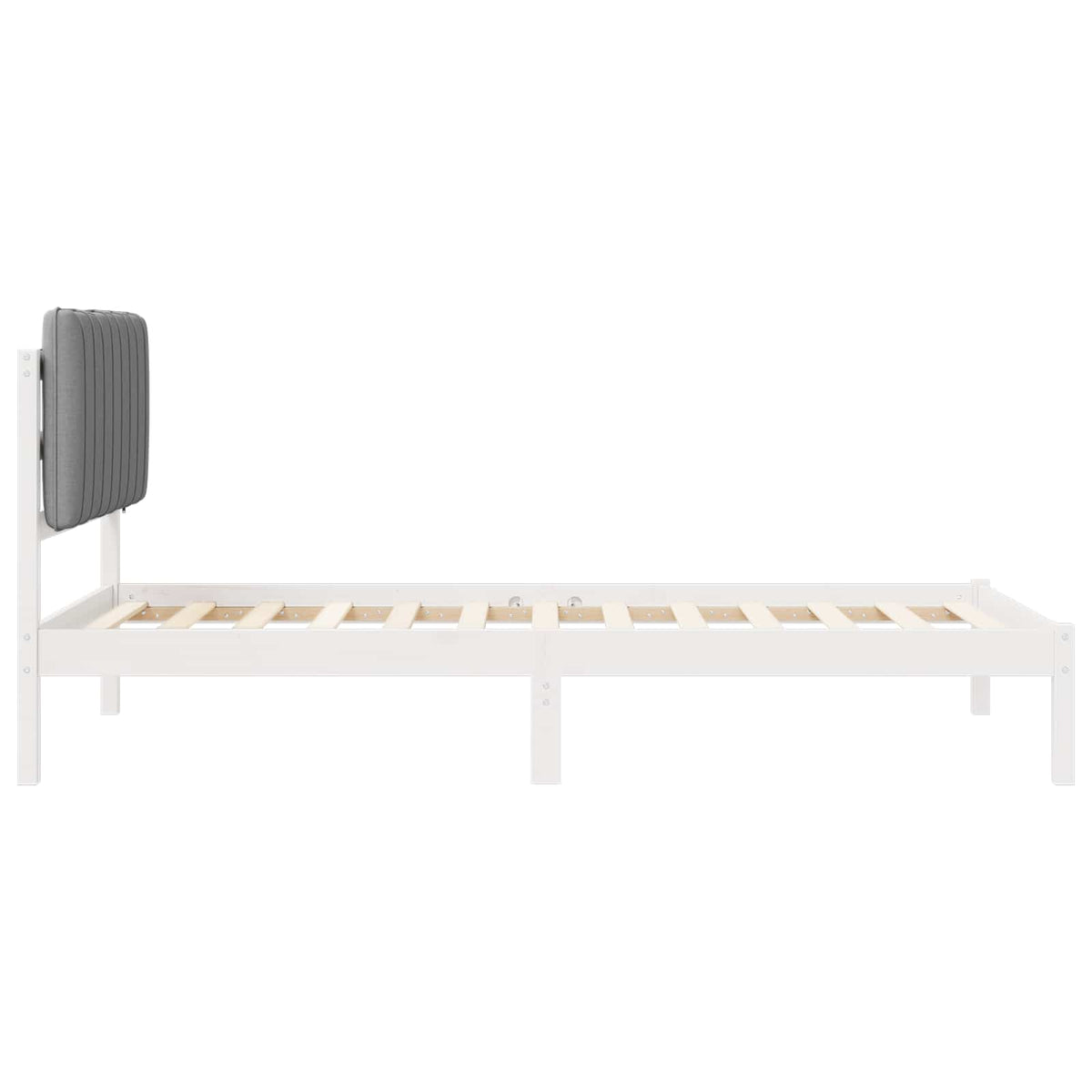 Krevetni okvir s tapiciranim uzglavljem Svijetlo siva Svjetlosiva 205.5 x 105.5 x 84.5 cm