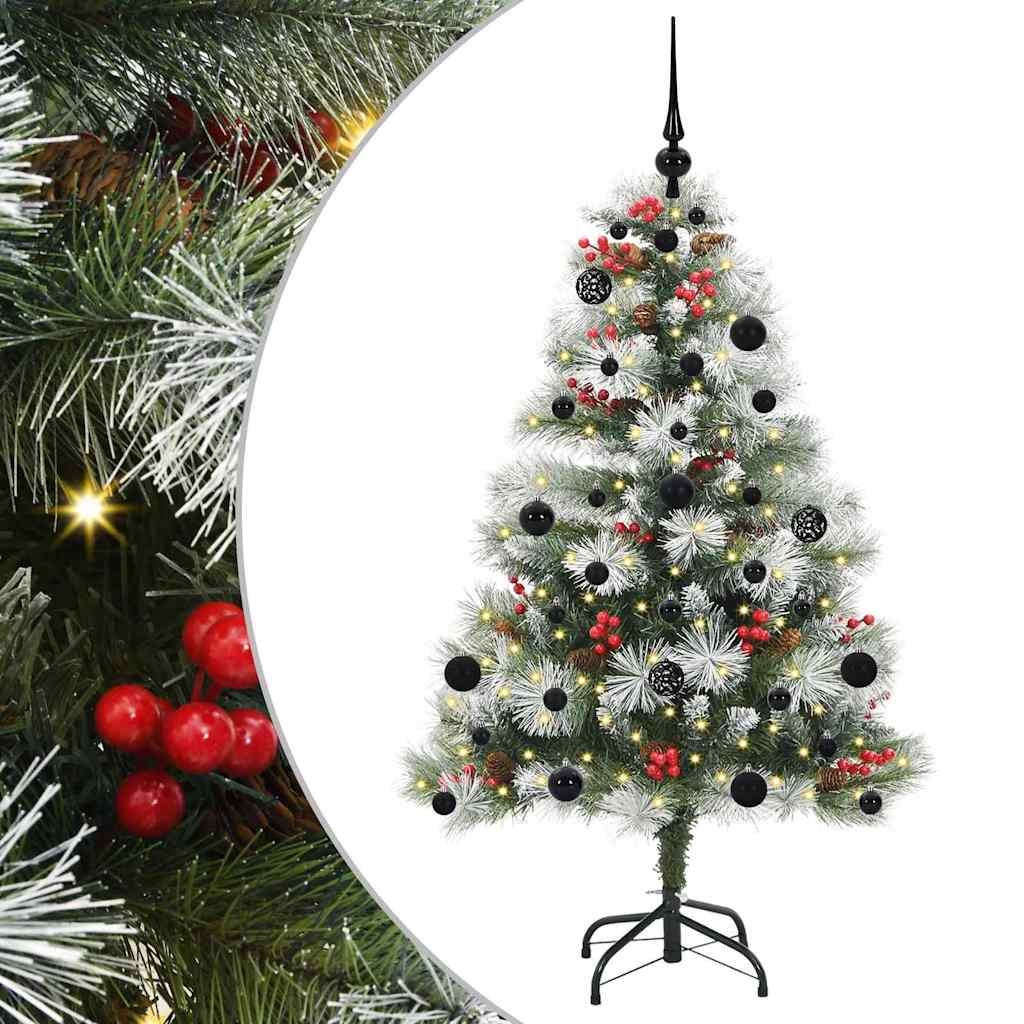 Umjetno božićno drvce S LED lampica Zelena i bijela 150 cm