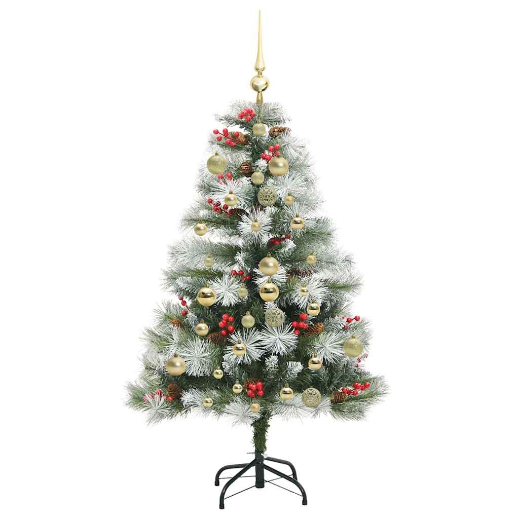 Umjetno božićno drvce S LED lampica Zelena i bijela 150 cm