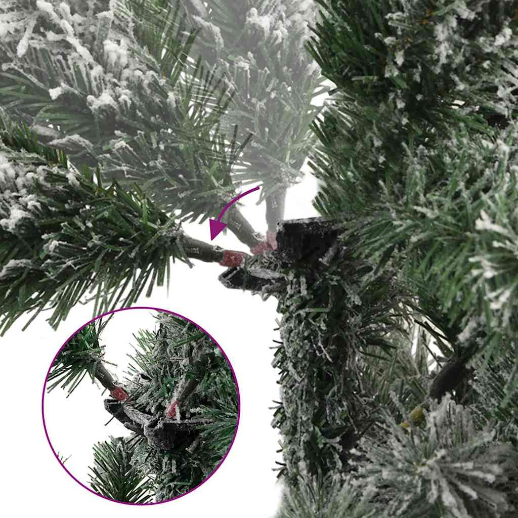 Umjetno božićno drvce s nogom Zelena i bijela 240 cm