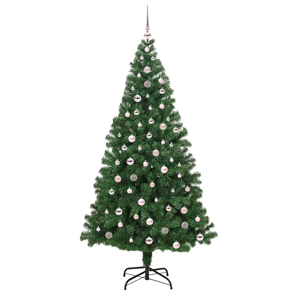 Umjetno božićno drvce Zelena 240 cm PVC i Čelik i Plastika 125 x 125 x 240 cm