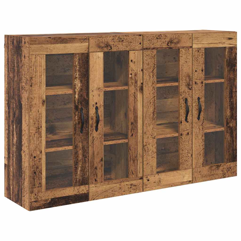 Zidni ormari 2 pcs Staro drvo 69,5 x 34 x 90 cm