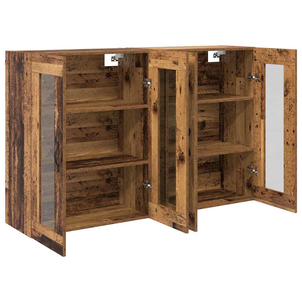 Zidni ormari 2 pcs Staro drvo 69,5 x 34 x 90 cm