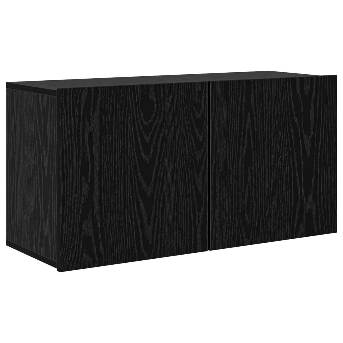 TV zidna jedinica 5 kom. Crni hrast Konstruirano drvo Crna 100 x 30 x 41 cm