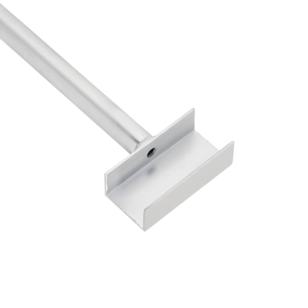 Kuka za platna za prikolice 2 pcs Srebrno 100-145 cm Aluminij