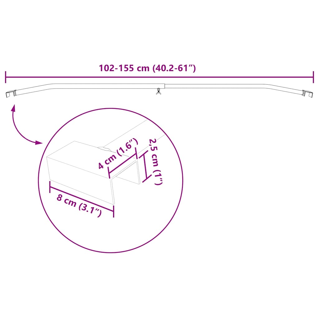 Kuka za platna za prikolice 4 pcs Srebrno 100-145 cm Aluminij