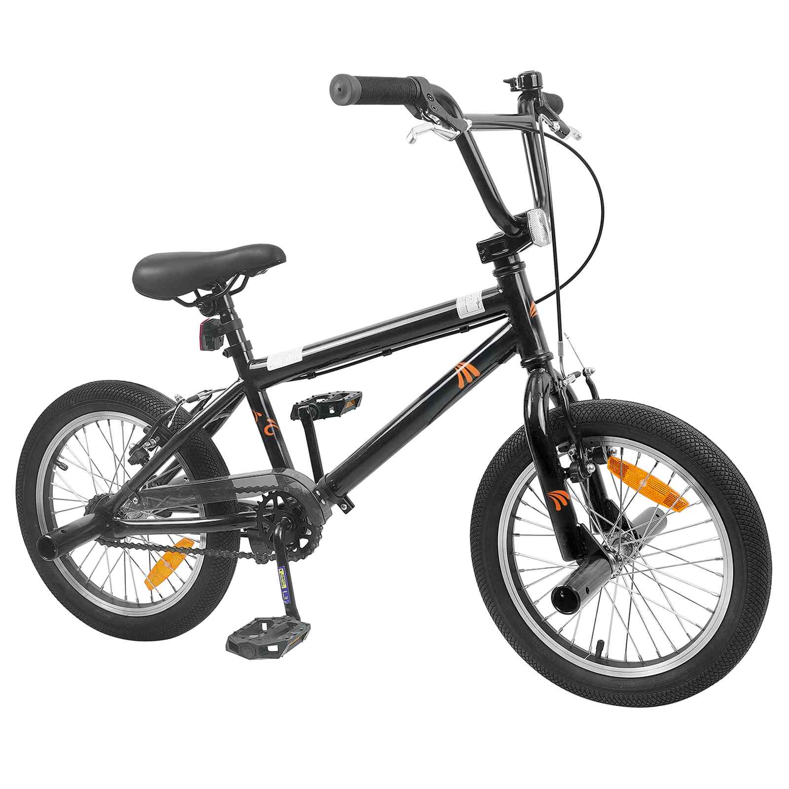 BMX Bicikl 18 Inča za djecu od 7 do 10 godina Crna