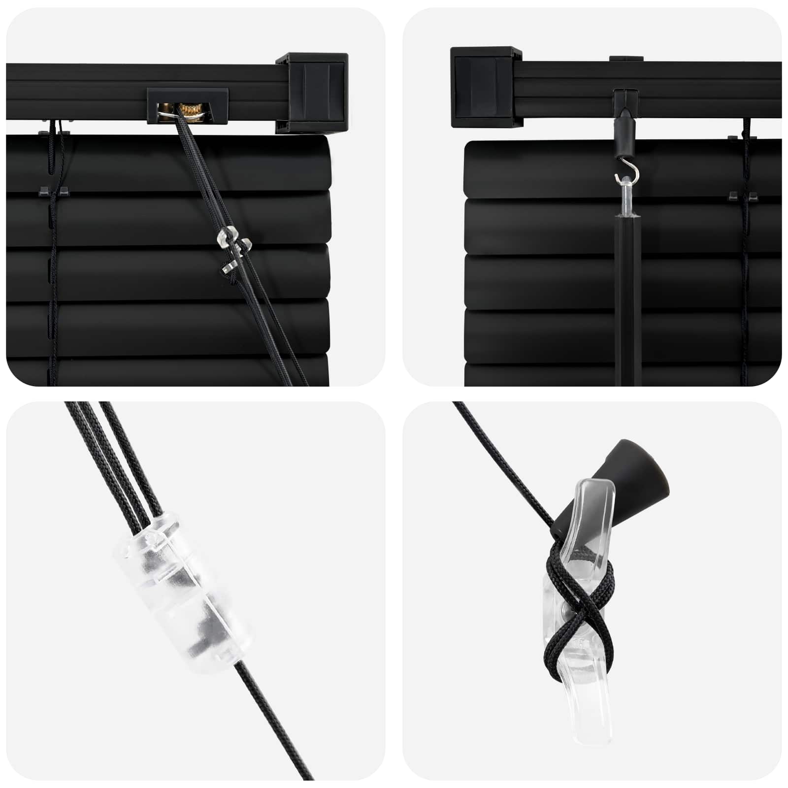 Venecijanska roleta Crna 150 x 80 cm PVC