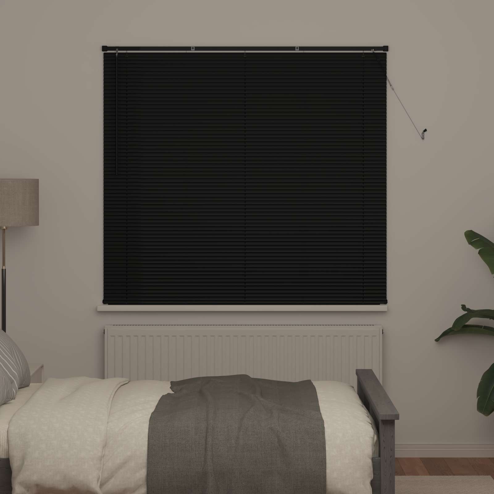 Venecijanska roleta Crna 150 x 150 cm 25 mm PVC