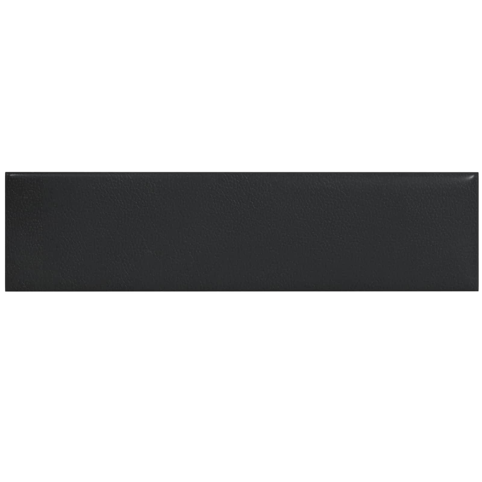 Zidna uzglavlja 12 pcs 60 x 15 cm Crna tkanina