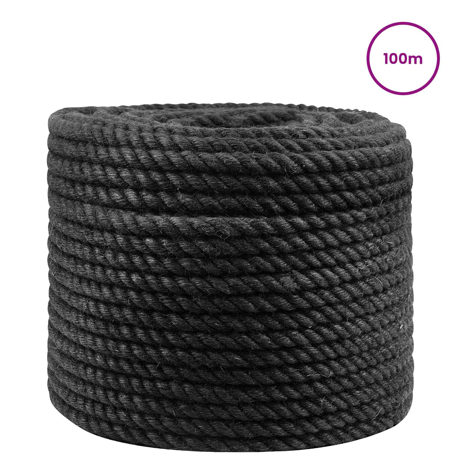 Uže od jute 10 Crna 100% Juta Tossa