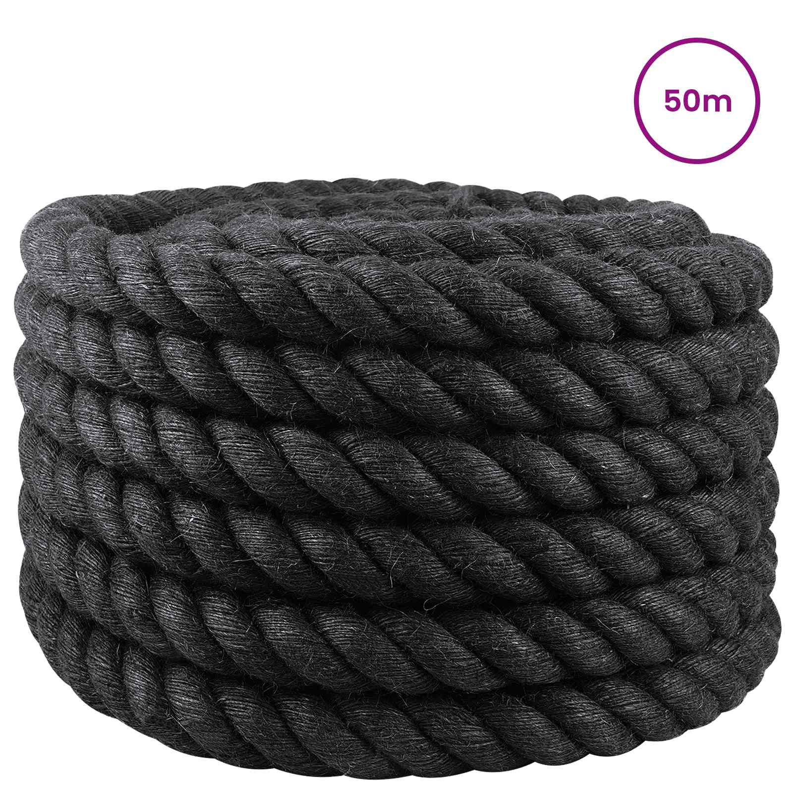 Uže od jute 30 Crna 100% Juta Tossa
