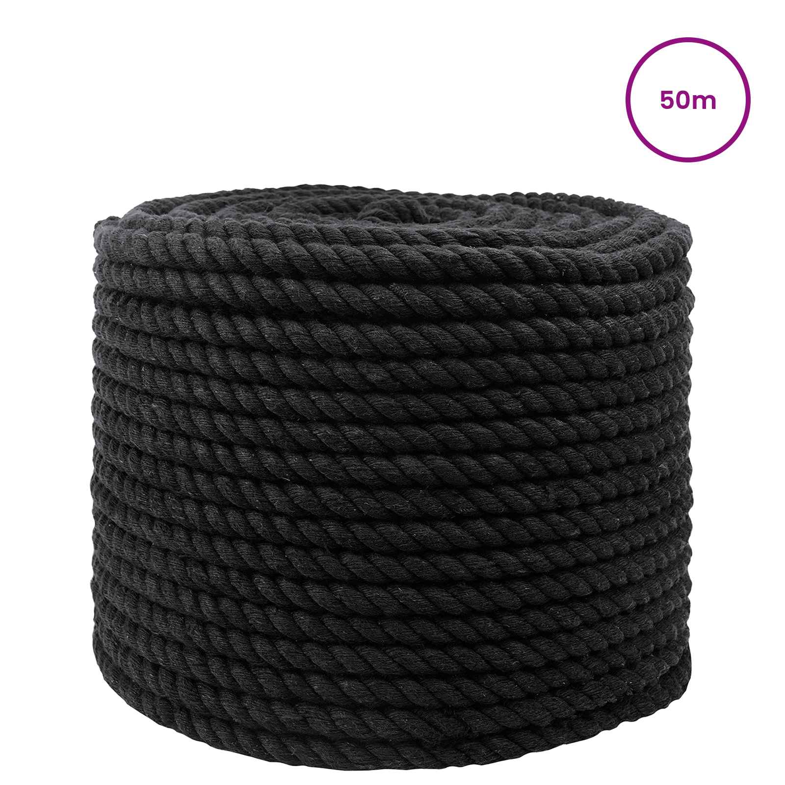 Konop Crna 1 x 1 x 5000 cm Pamuk