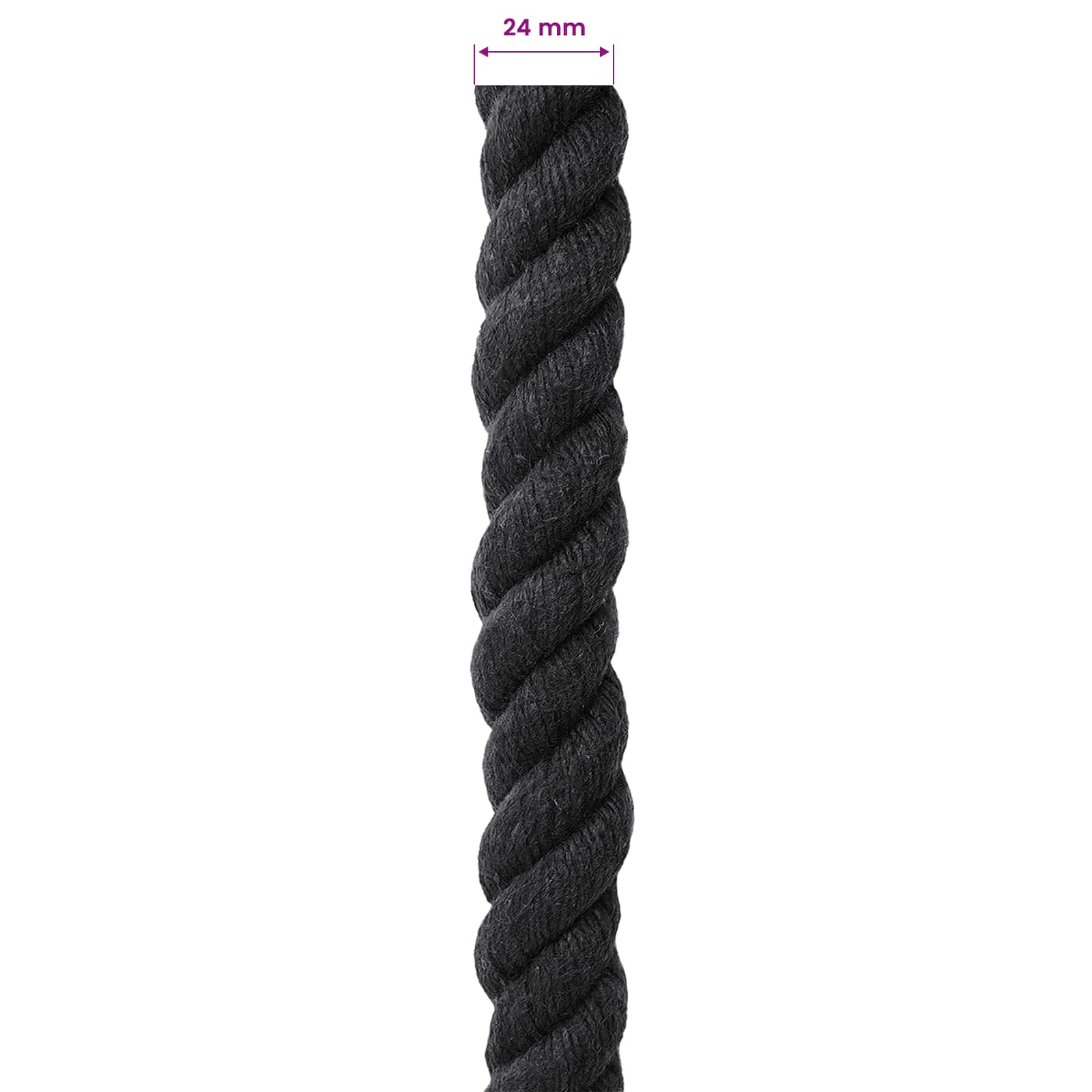 Konop Crna 2,4 x 2,4 x 5000 cm Pamuk