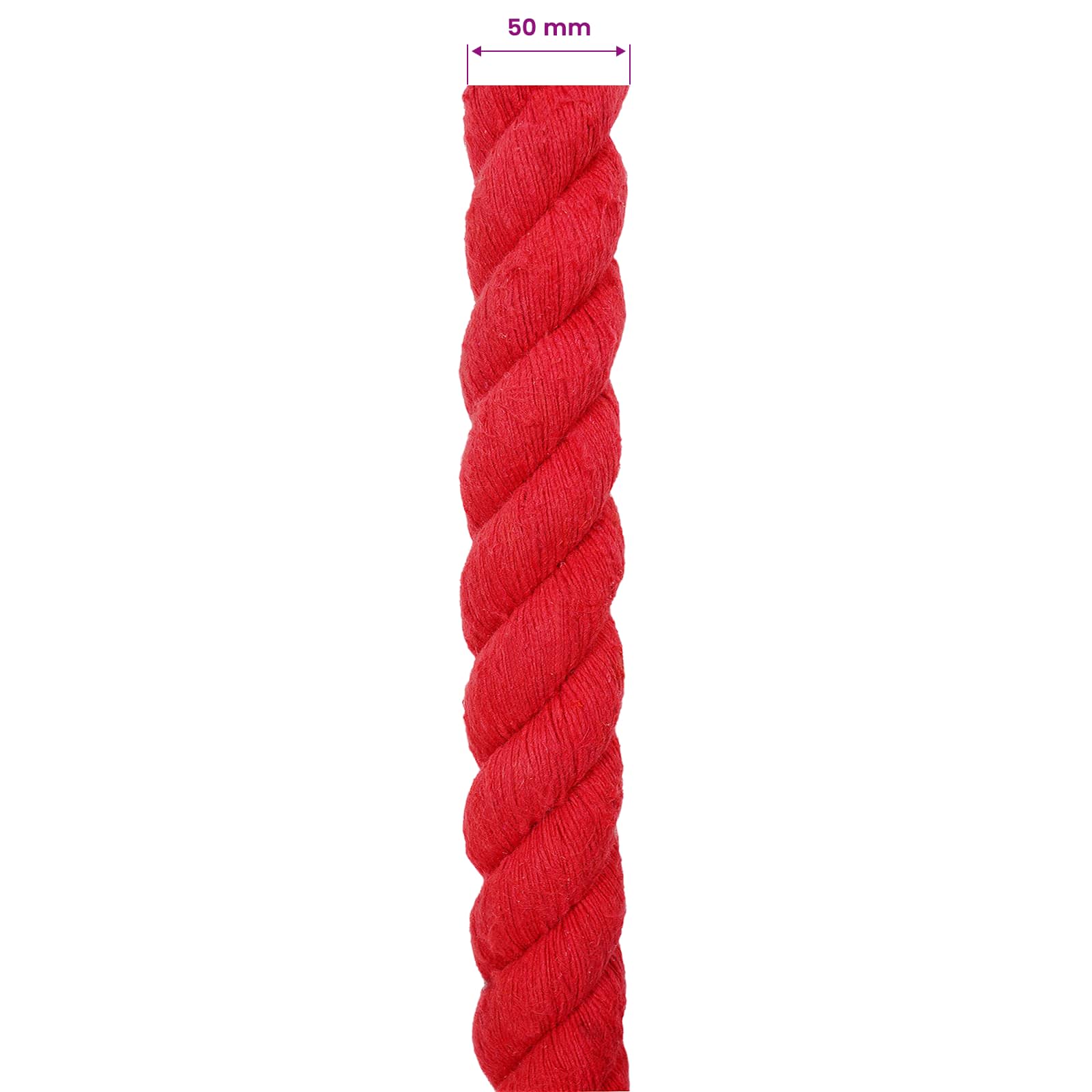 Konop Crvena 5 x 5 x 1000 cm Pamuk