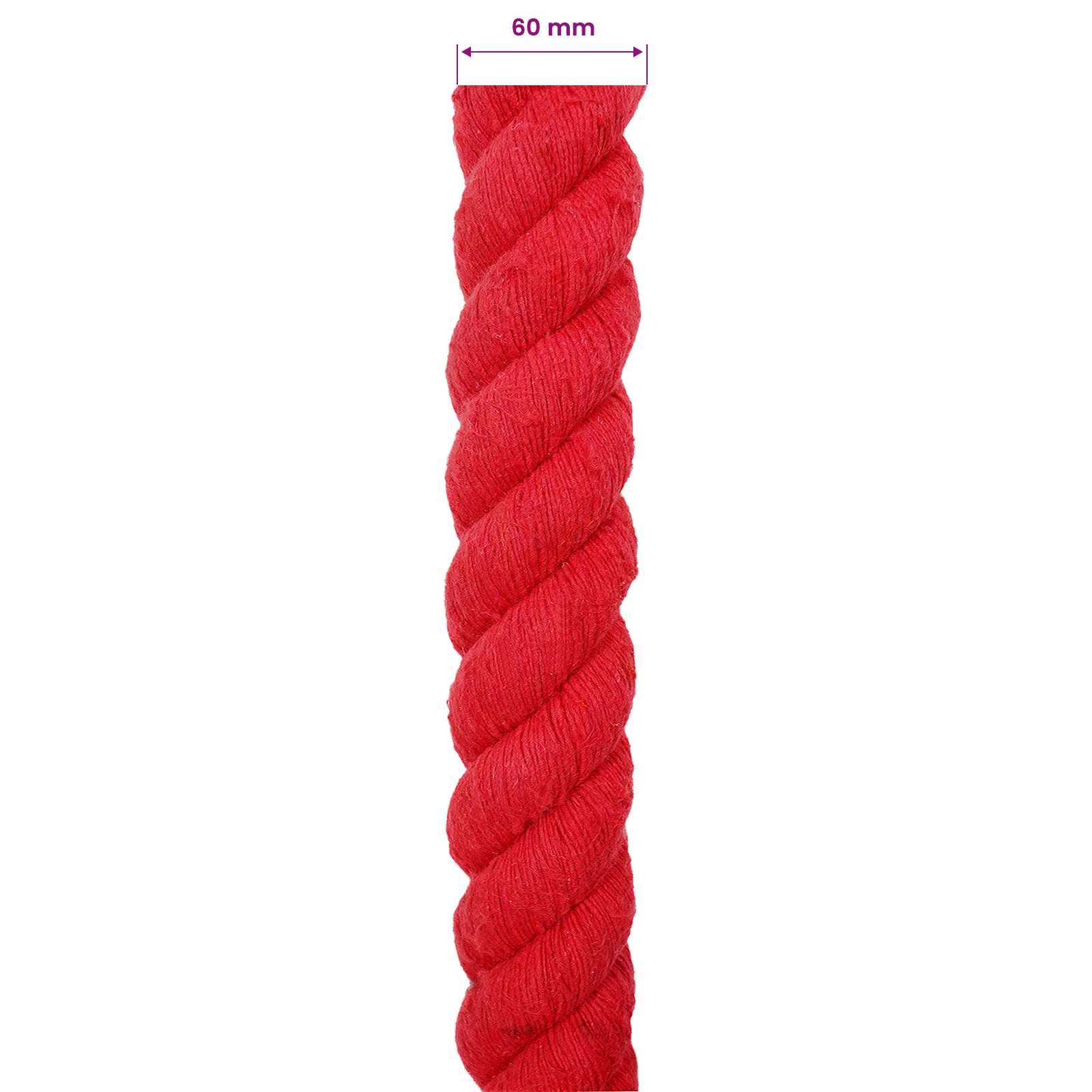 Konop Crvena 6 x 6 x 500 cm Pamuk