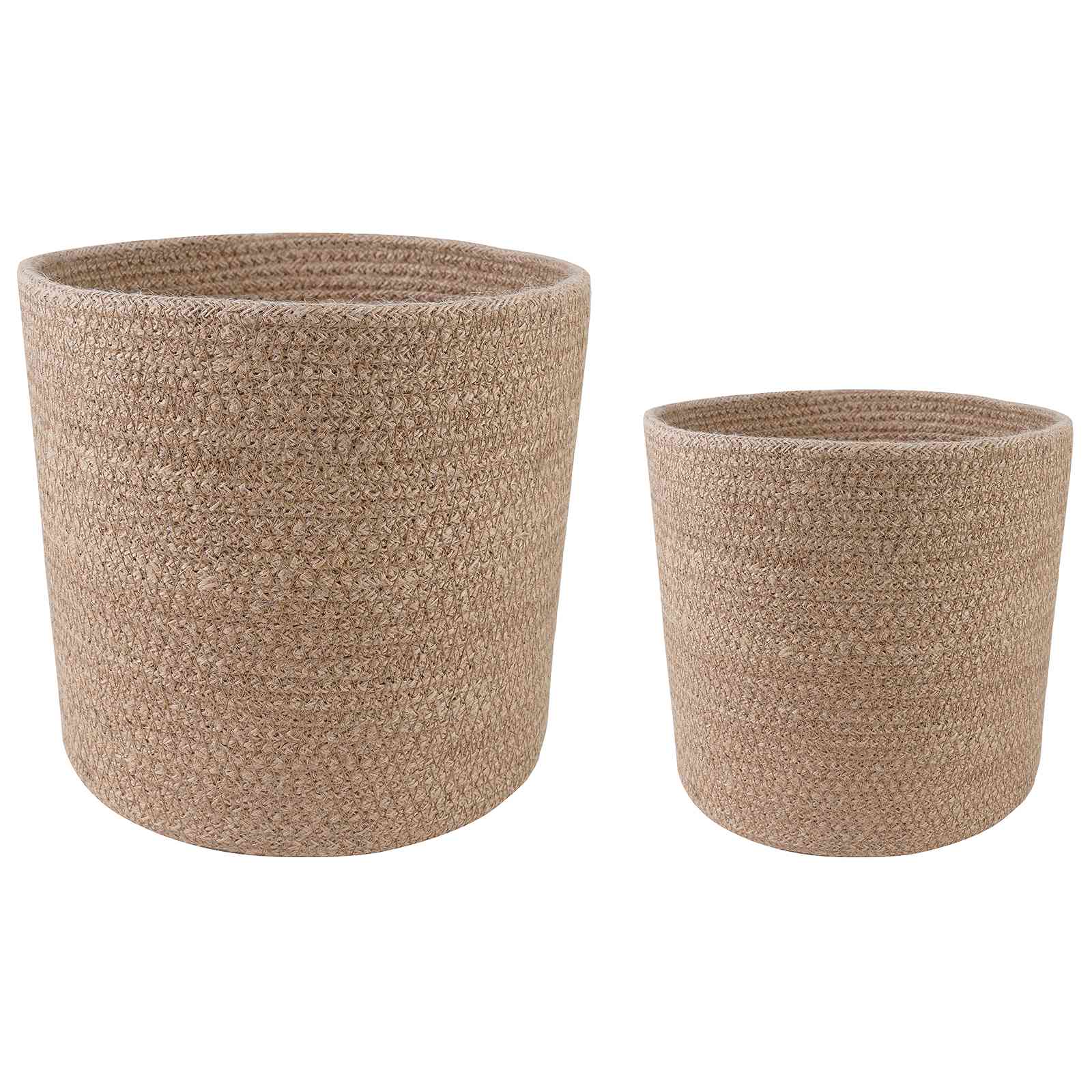 Set saksija za biljke 2 pcs Prirodna Ø 28 x 28 cm 100% Jut