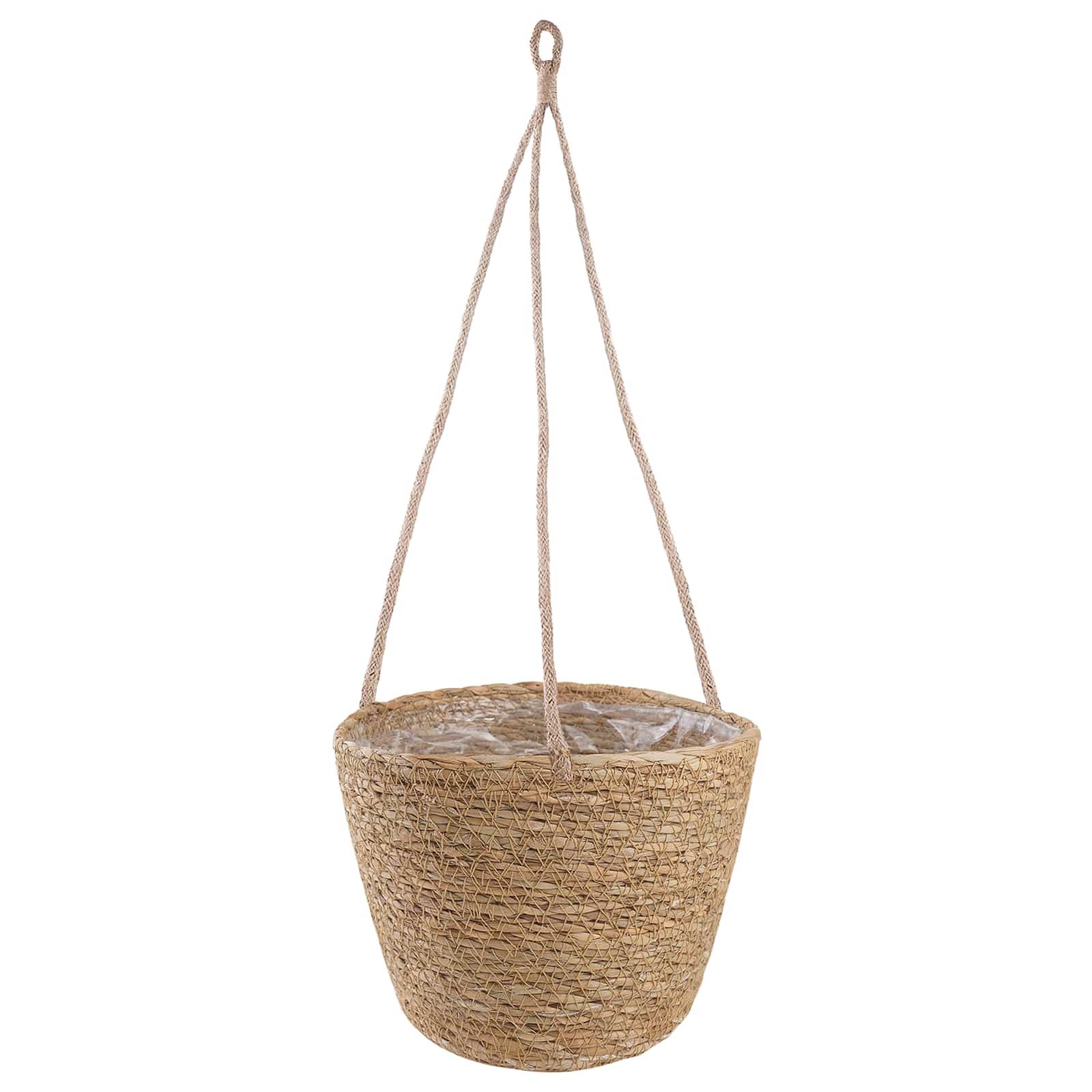 Košare za biljke od morske trave 3 pcs Prirodna Ø26 x 19 cm