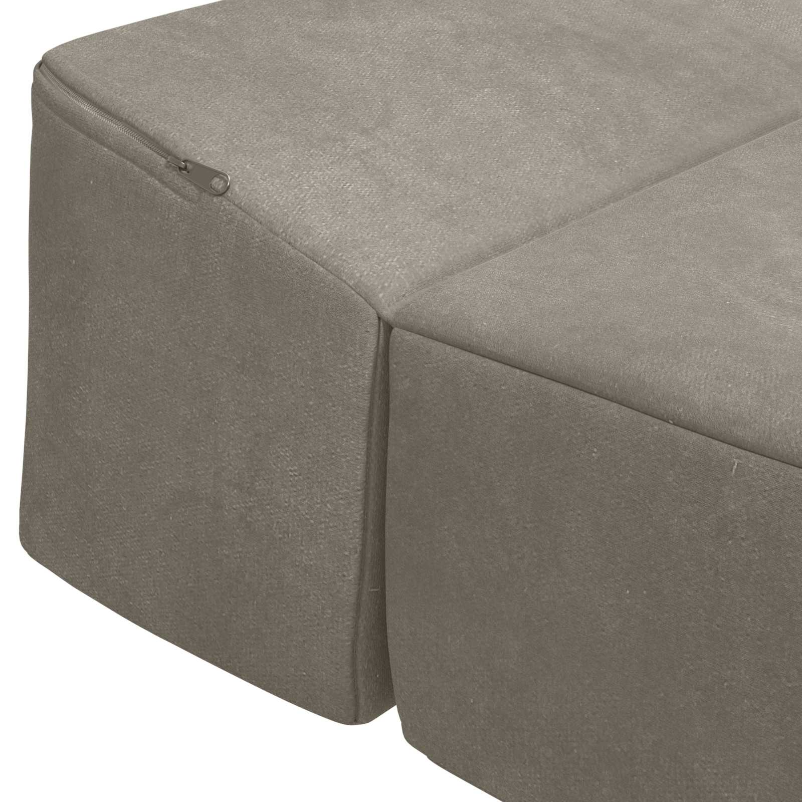 Sofa na razvlačenje Svjetlosiva 200 x 70 x 15 cm Baršun