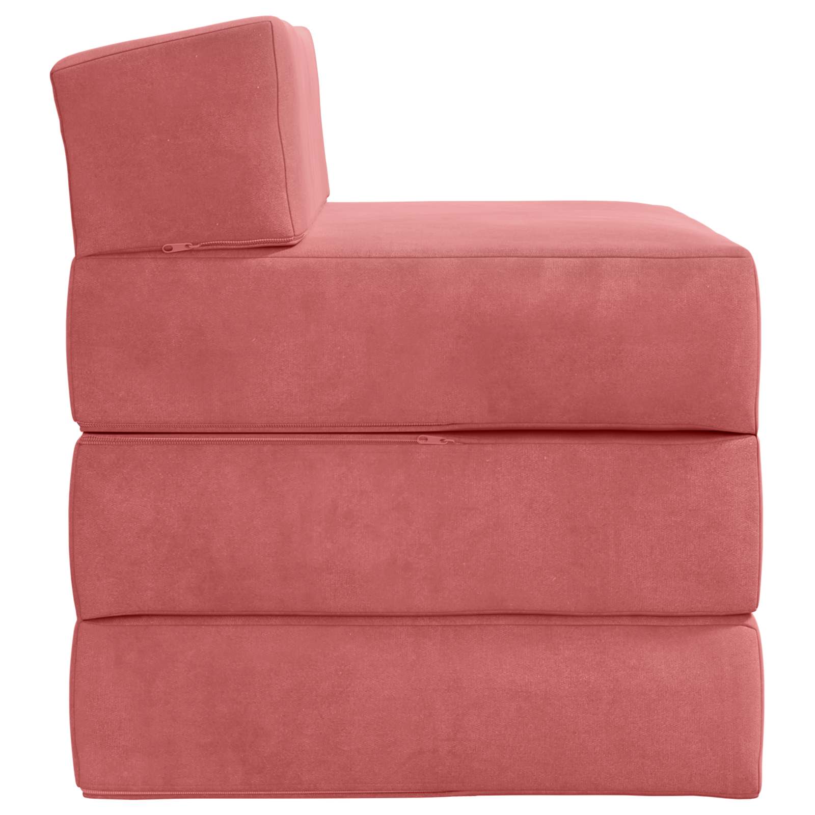 Sofa na razvlačenje Ružičasta 200 x 70 x 15 cm Baršun